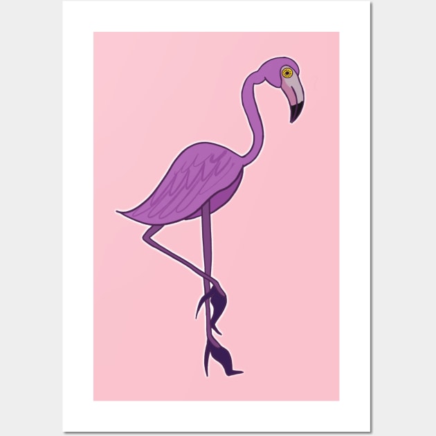 Flamingo Wall Art by Electric Mermaid